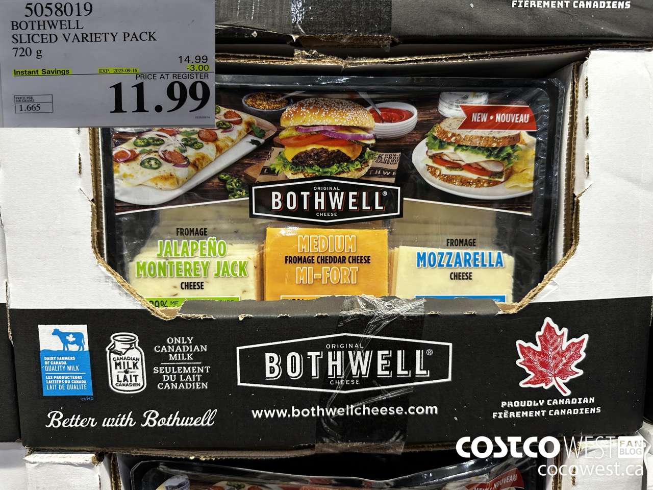 5058019 BOTHWELL SLICED VARIETY PACK 720 g ($3.00 INSTANT SAVINGS EXPIRES ON 2025-09-16) $11.99