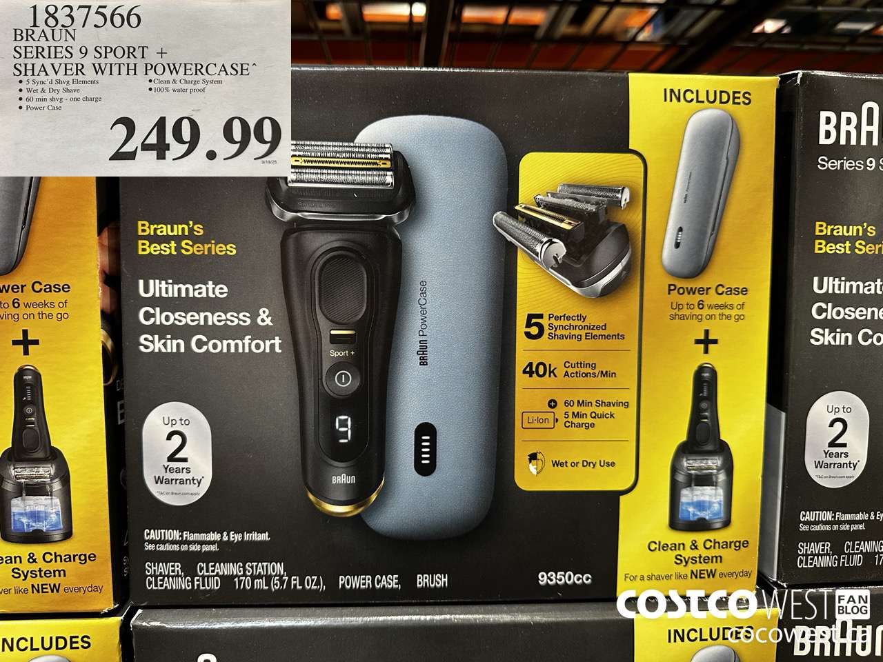 1837566 BRAUN SERIES 9 SPORT + SHAVER WITH POWERCASE $249.99