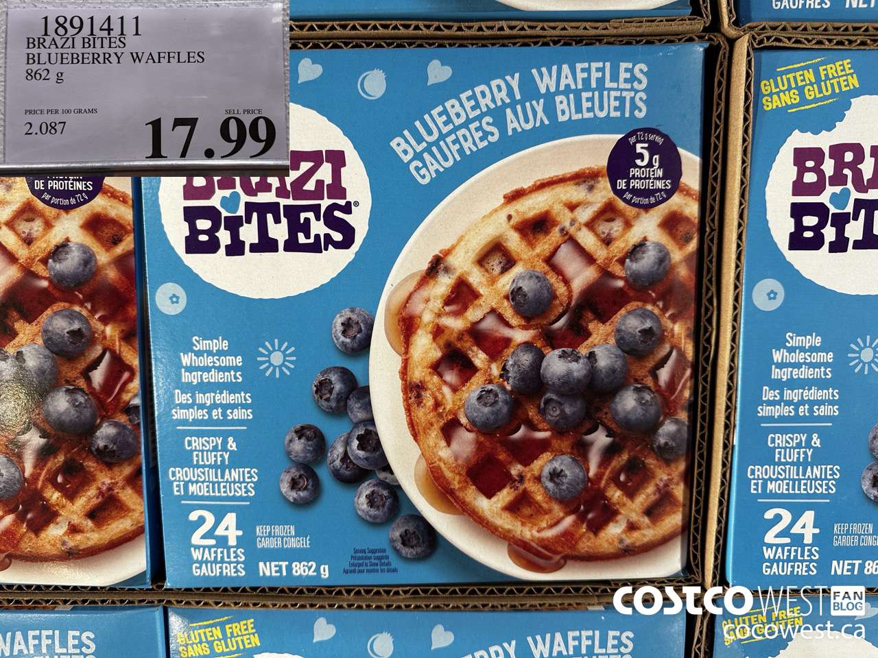 1891411 BRAZI BITEST BLUEBERRY WAFFLES 862G $17.99