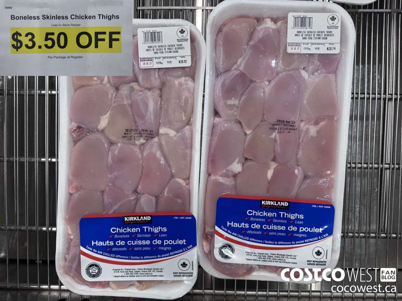 55506 B/S CHICKEN THIGHS ($3.50 INSTANT SAVINGS)
