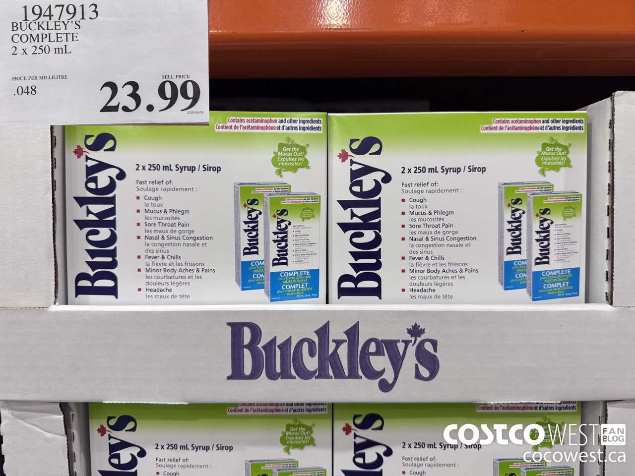 1947913 BUCKLEY'S COMPLETE 2 X 250ML $23.99