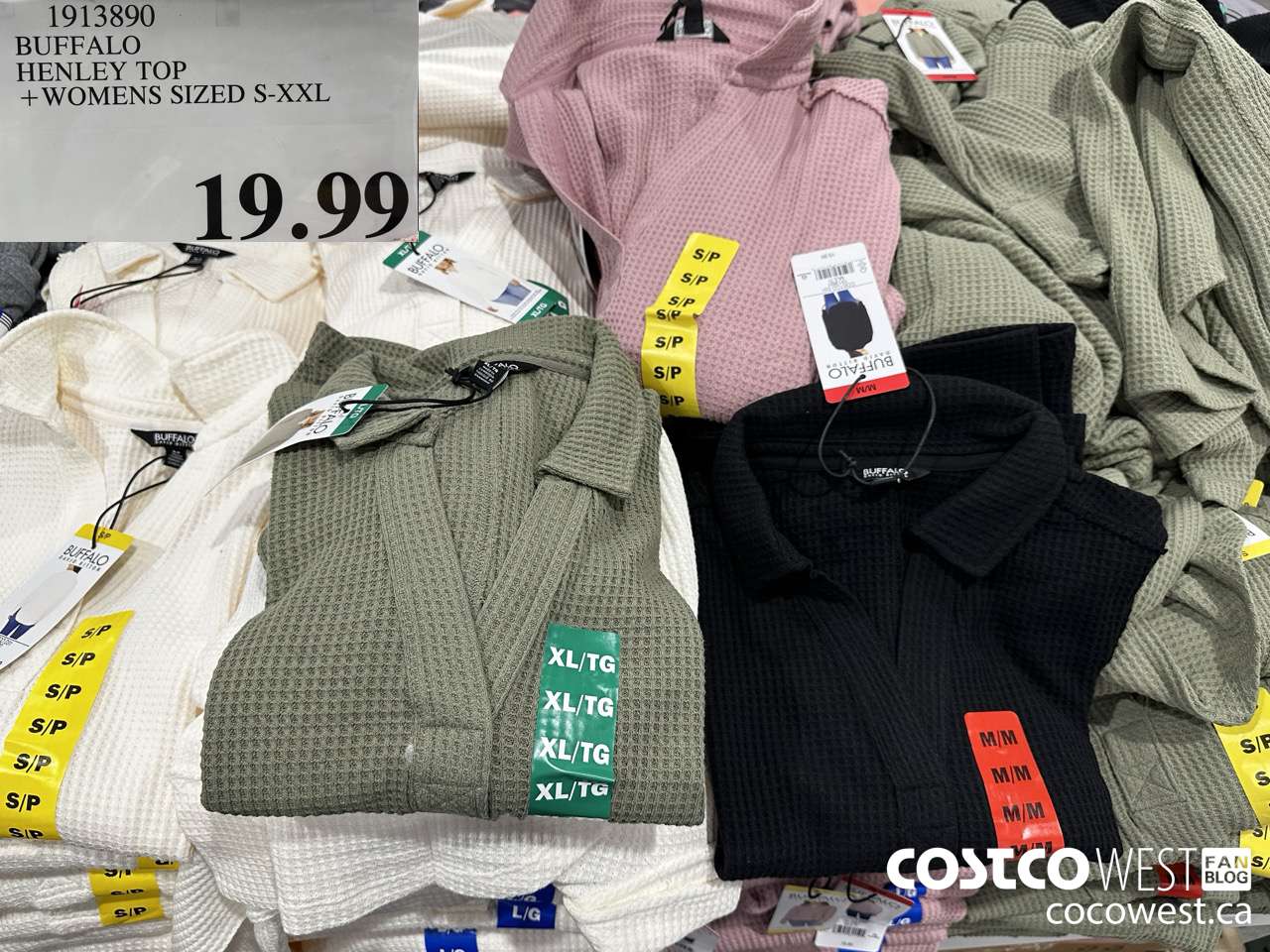 1913890 BUFFALO HENLEY TOP WOMENS SIZED S-XXL $19.99