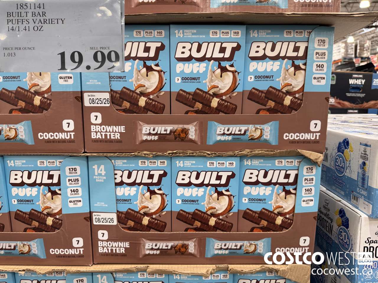 1851141 BUILT BAR PUFFS VARIETY 14/1.41 OZ $19.99