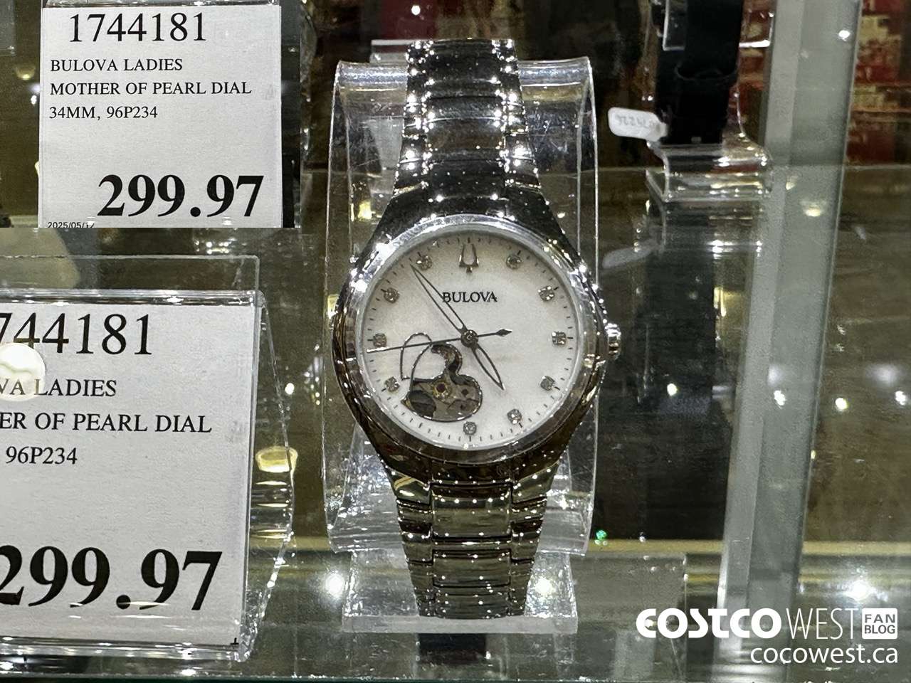 1744181 BULOVA LADIES MOTHER OF PEARL DIAL 34MM, 96P234 $299.97