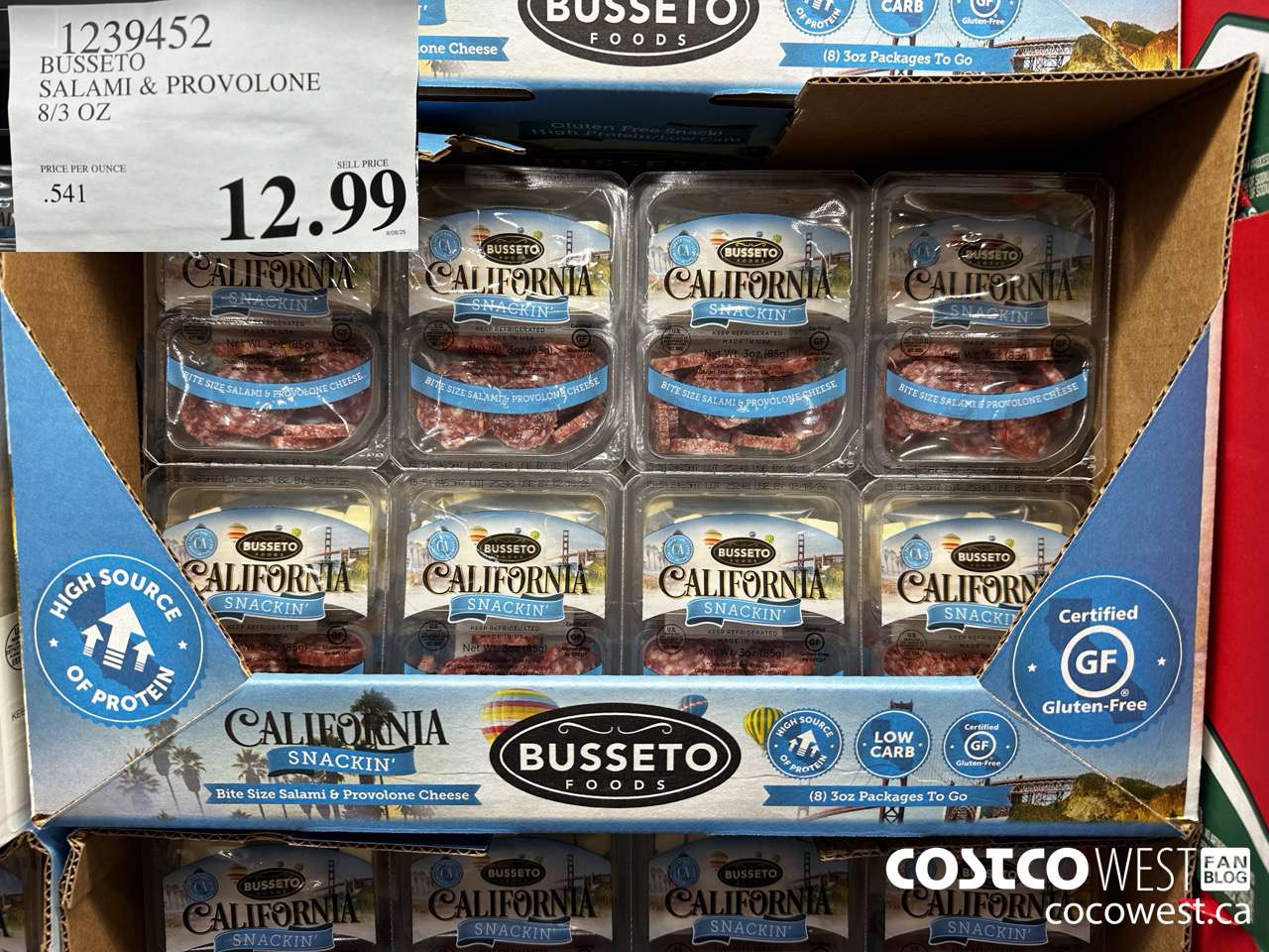 1239452 BUSSETO SALAMI & PROVOLONE 8/3 OZ $12.99