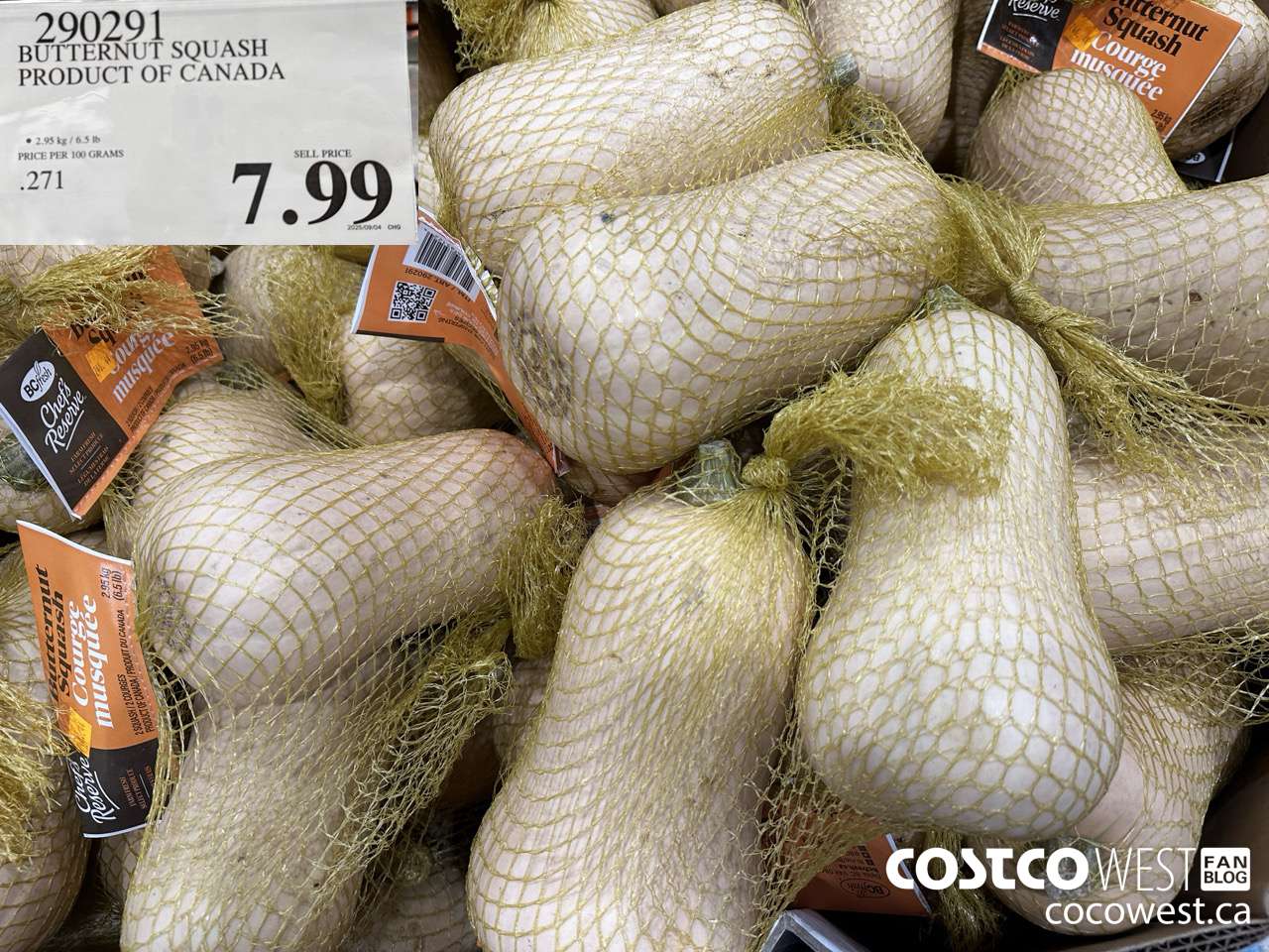 290291 BUTTERNUT SQUASH PRODUCT OF CANADA $7.99