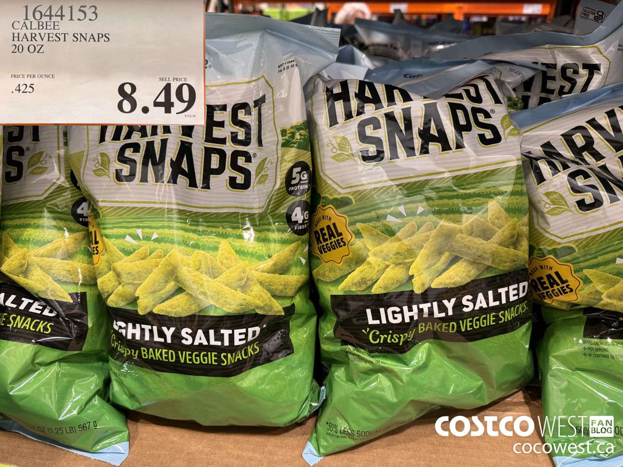 1644153 CALBEE HARVEST SNAPS 20 OZ $8.49