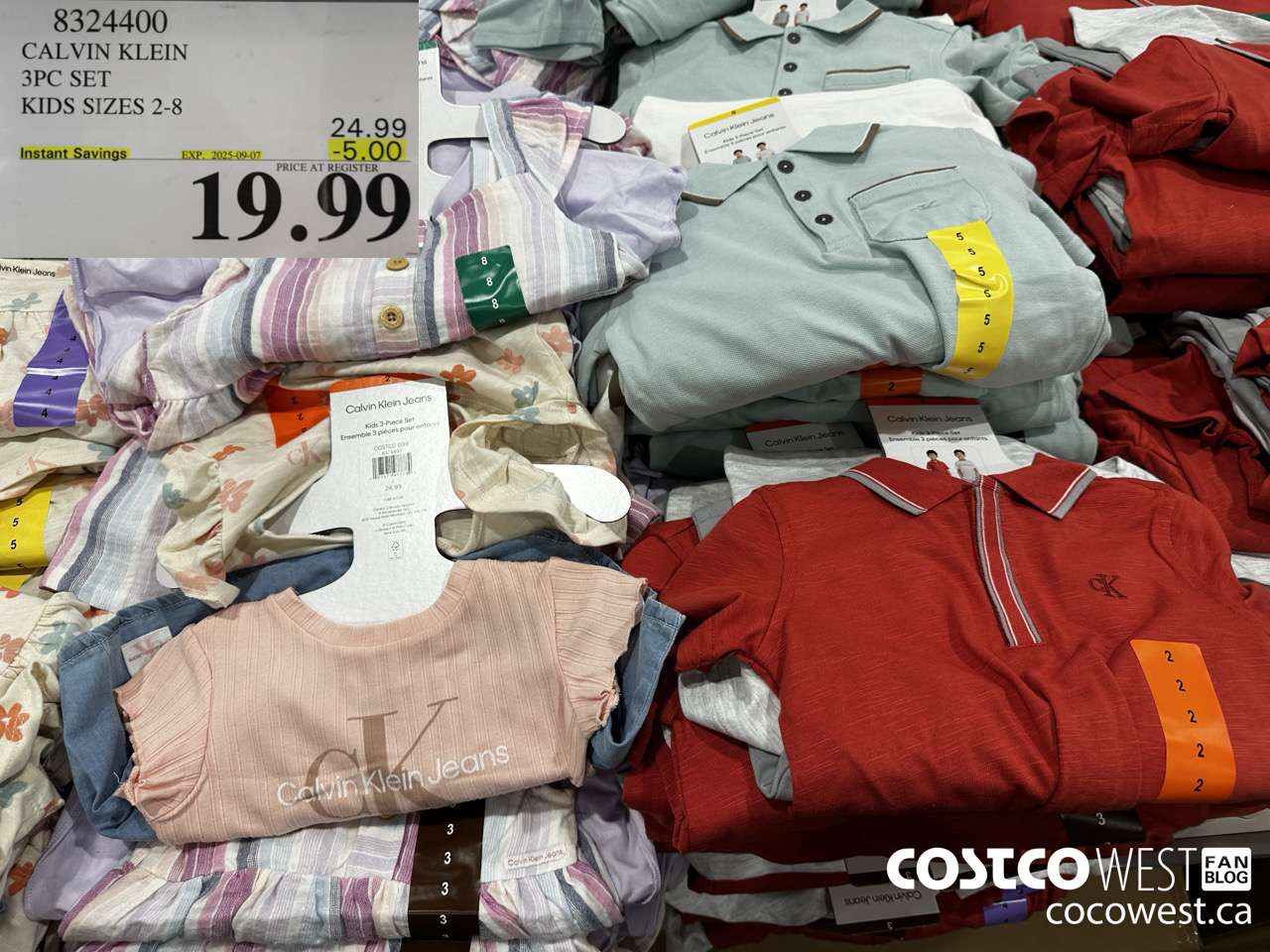 8324400 CALVIN KLEIN 3PC SET KIDS SIZES 2-8  ($5.00 INSTANT SAVINGS EXPIRES ON 2025-09-07) $19.99