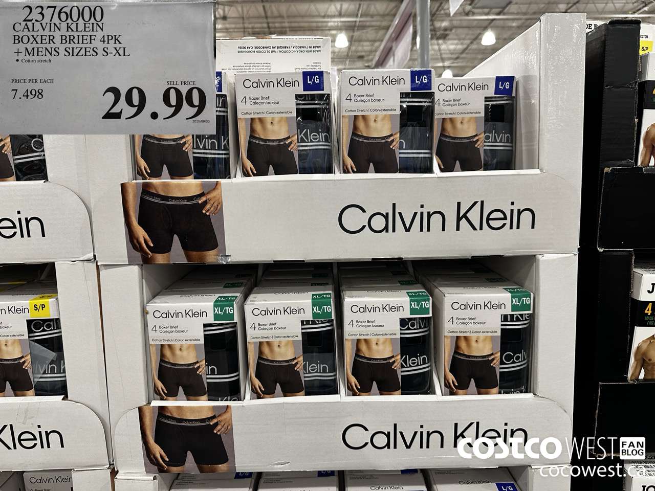 2376000 CALVIN KLEIN BOXER BRIEF 4PK MENS SIZES S-XL $29.99