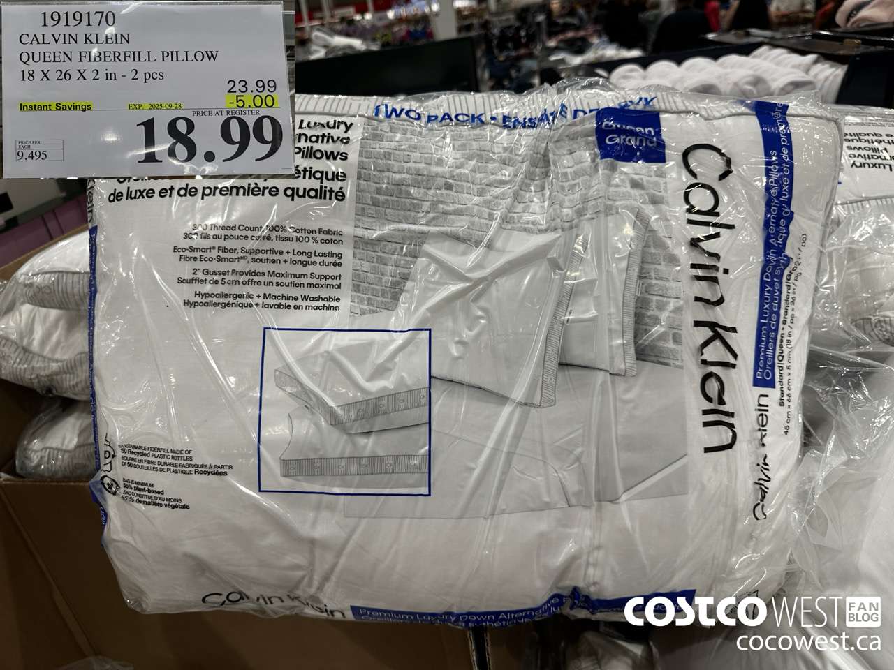 1919170 CALVIN KLEIN QUEEN FIBERFILL PILLOWS 18