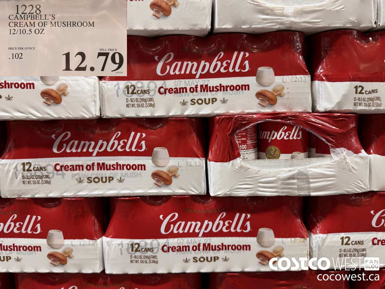 1228 CAMPBELL'S CREAM OF MUSHROOM 12/10.5 OZ $12.79