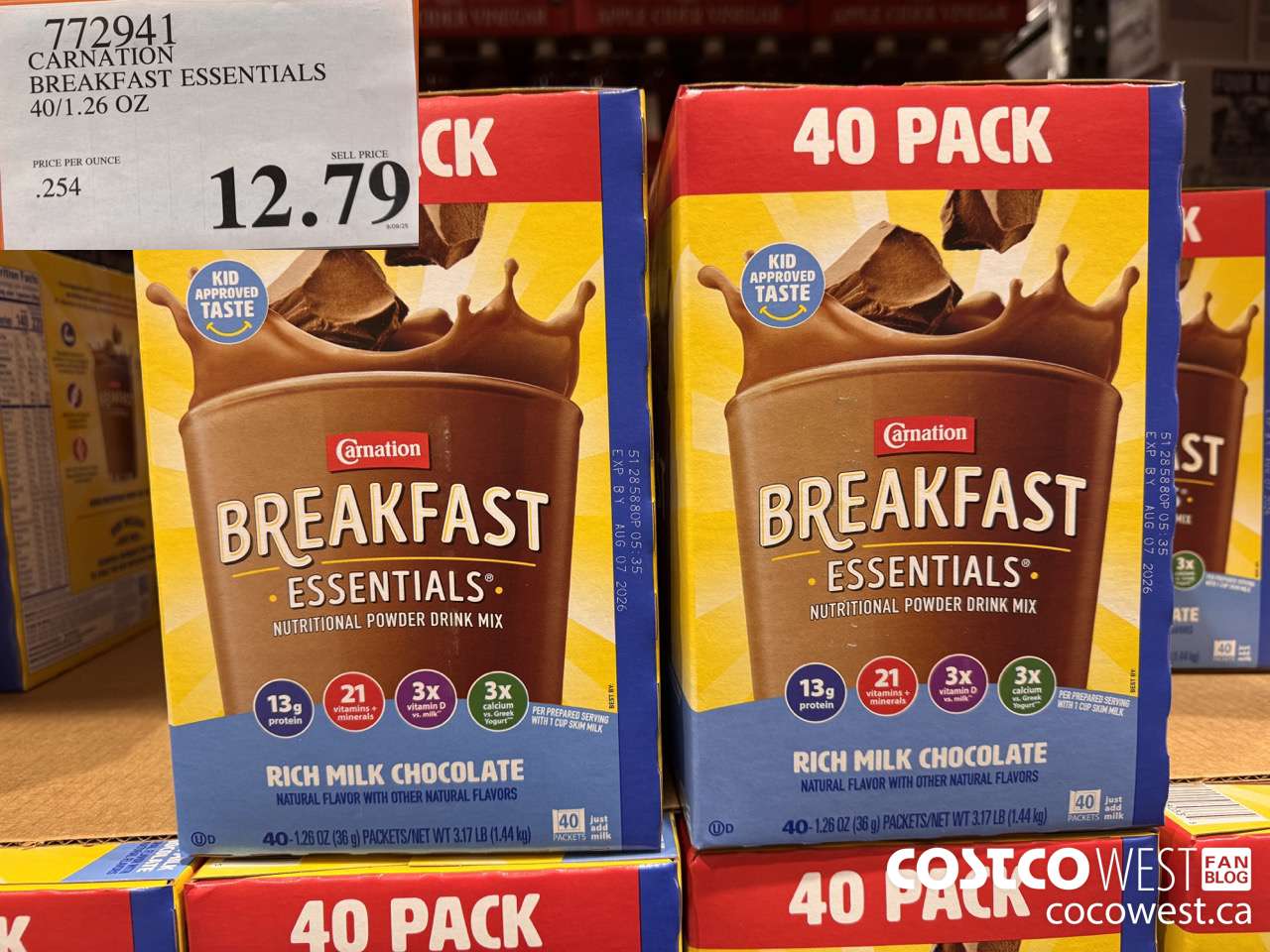 772941 CARNATION BREAKFAST ESSENTIALS 40/1.26 OZ $12.79