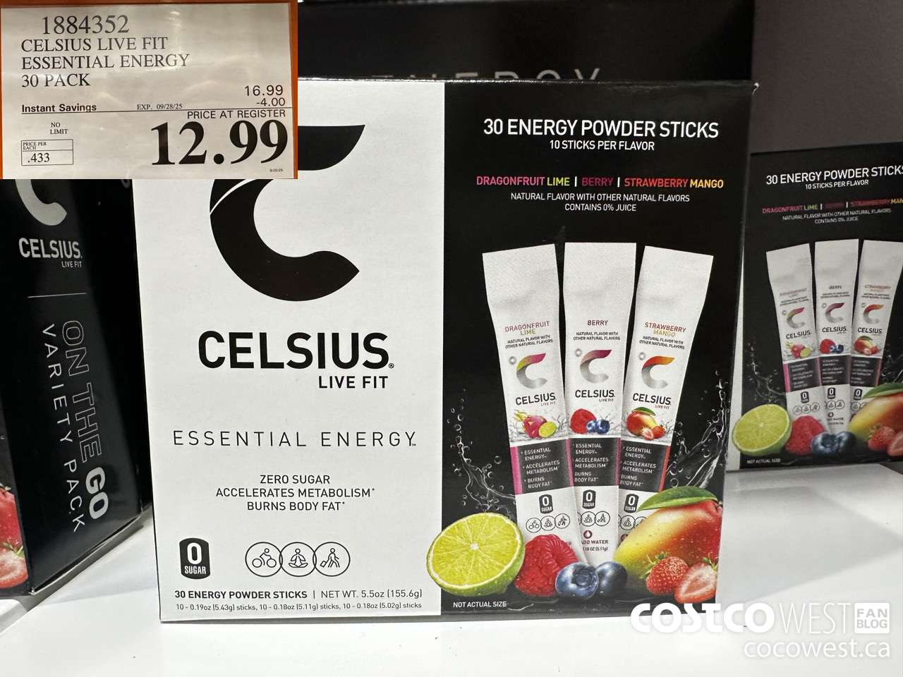 1884352 CELSIUS LIVE FIT ESSENTIAL ENERGY 30 PACK ($4.00 INSTANT SAVINGS EXPIRES ON 2025-09-28) $12.99