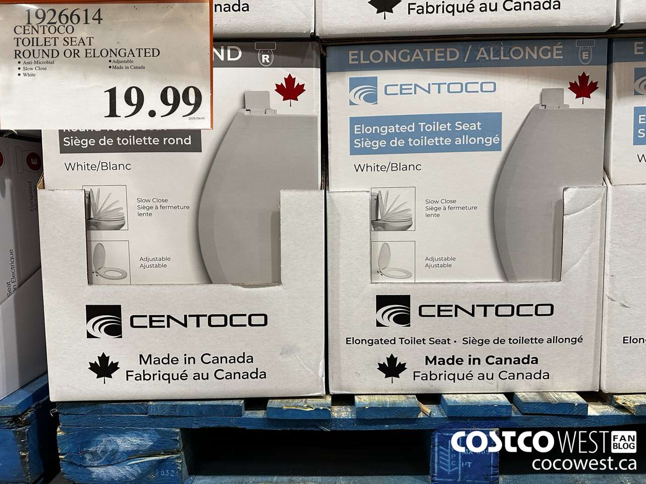 1926614 CENTOCO TOILET SEAT ROUND OR ELONGATED $19.99