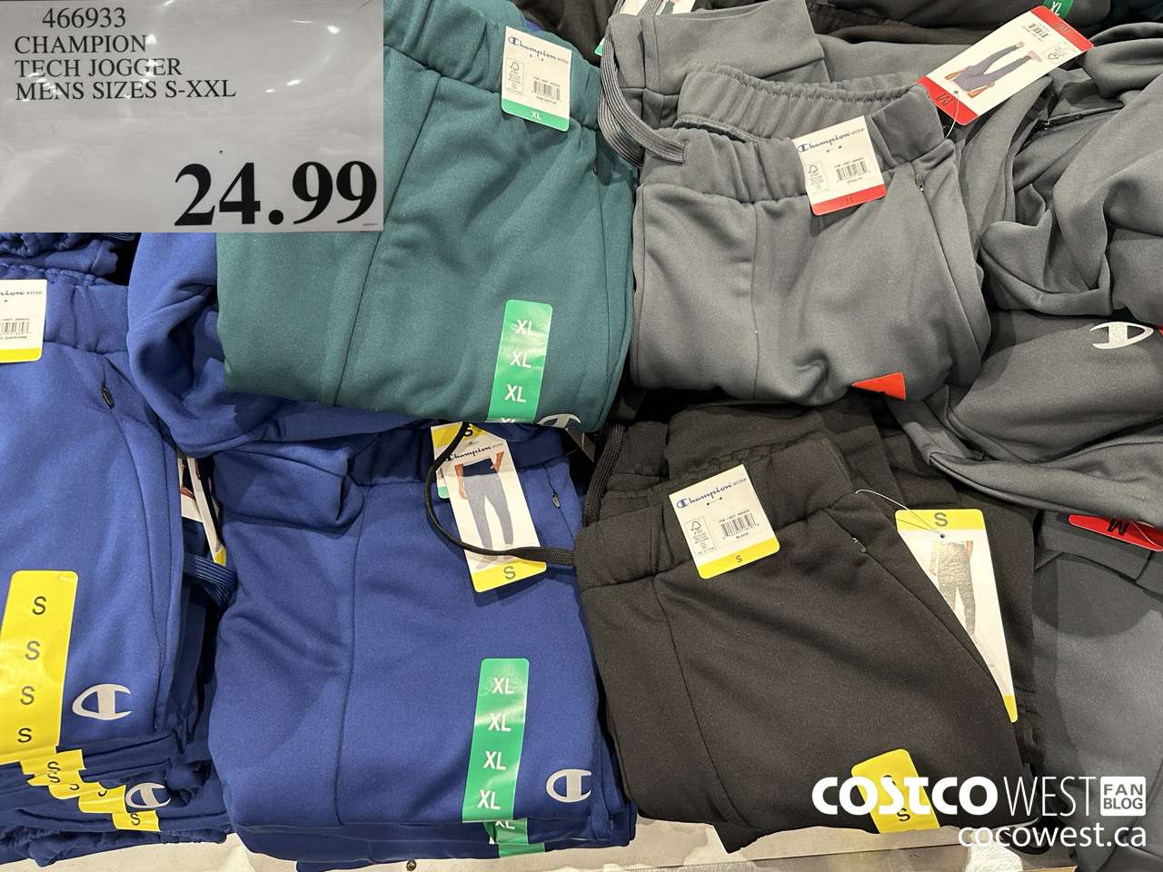 466933 CHAMPION TECH JOGGER MENS SIZES S-XXL $24.99