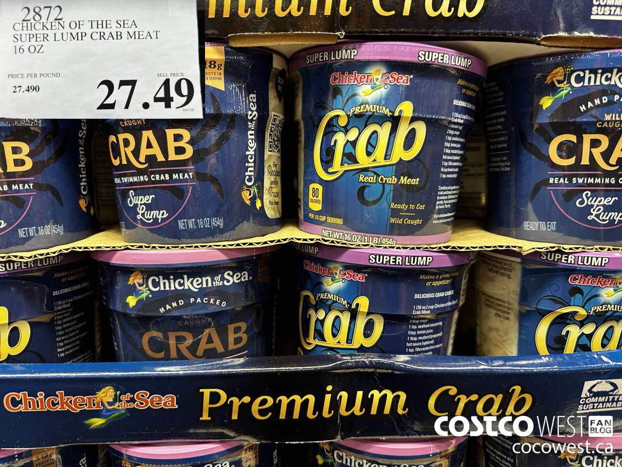 2872 CHICKEN OF THE SEA SUPER LUMP CRAB MEAT 16 OZ $27.49