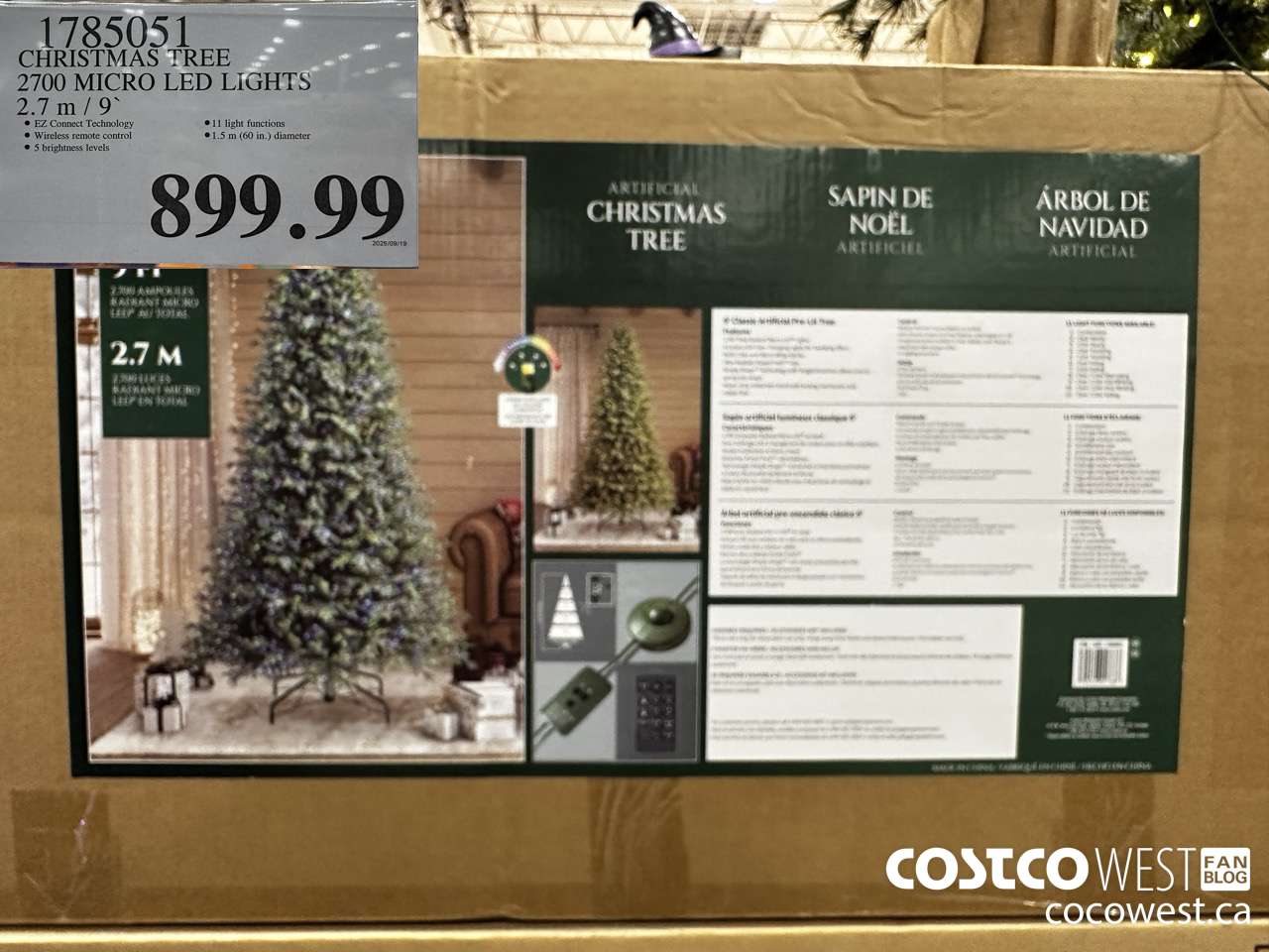 1785051 CHRISTMAS TREE 2700 MICRO LED LIGHTS 2.7M / 9' $899.99