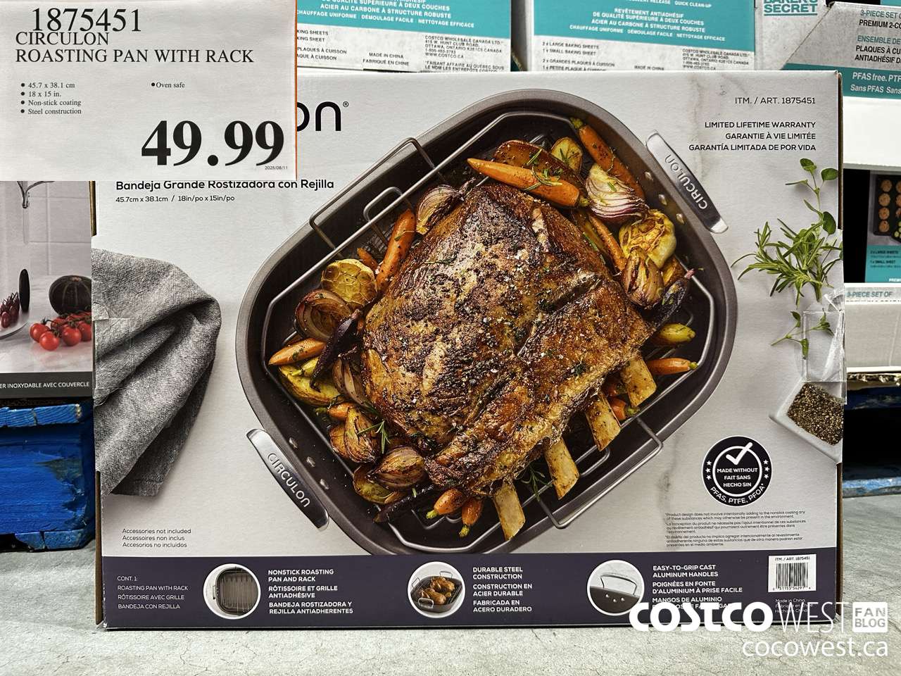 1875451 CIRCULON ROASTING PAN WITH RACK $49.99