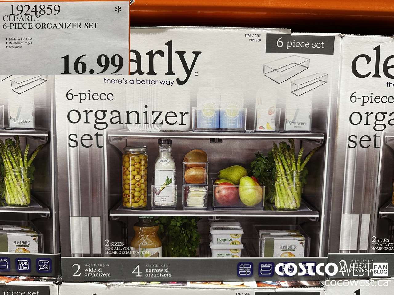 1924859 CLEARLY 6-PIECE ORGANIZER SET $16.99