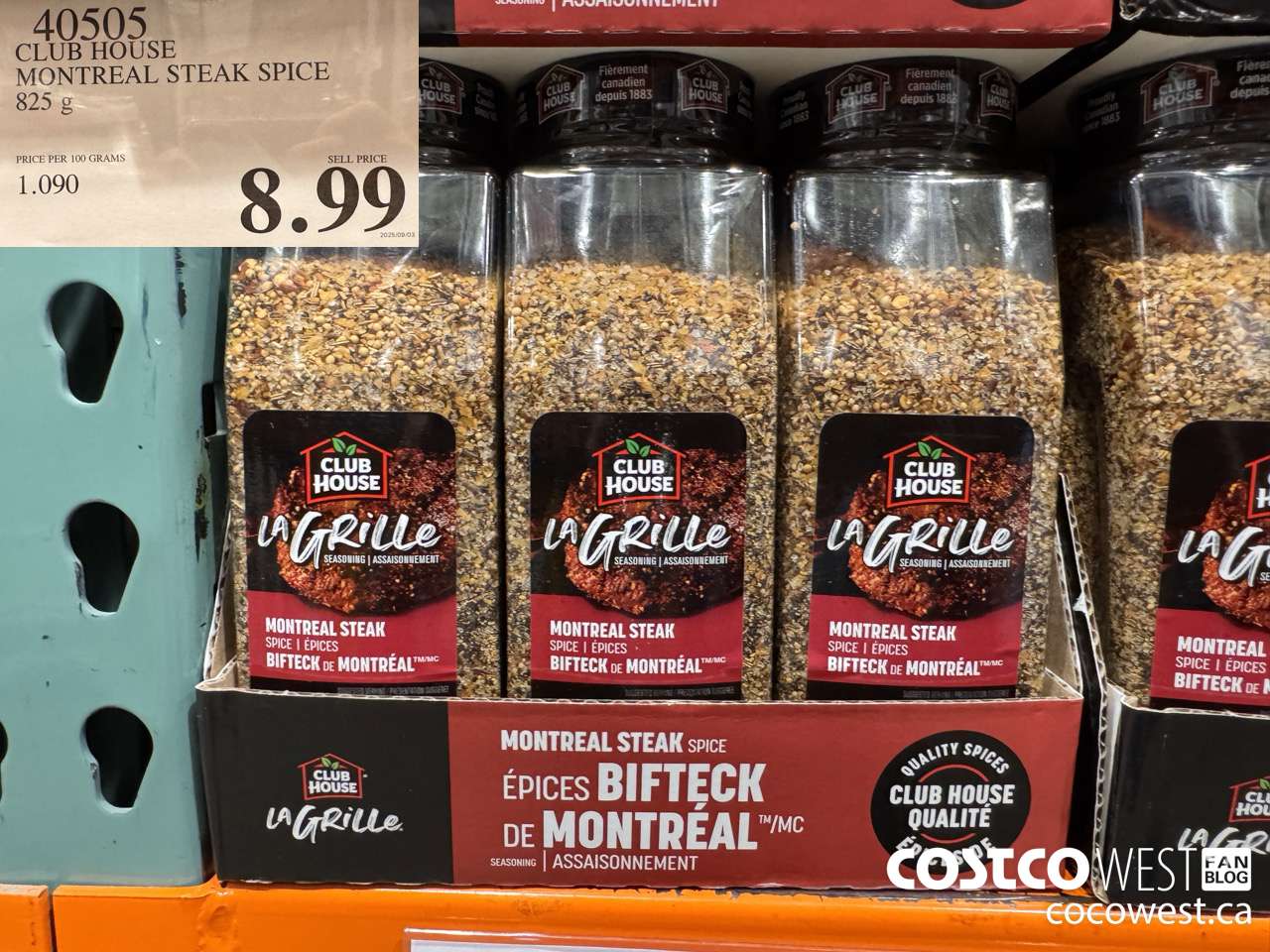 40505 CLUBHOUSE MONTREAL STEAK SPICE 825 g $8.99