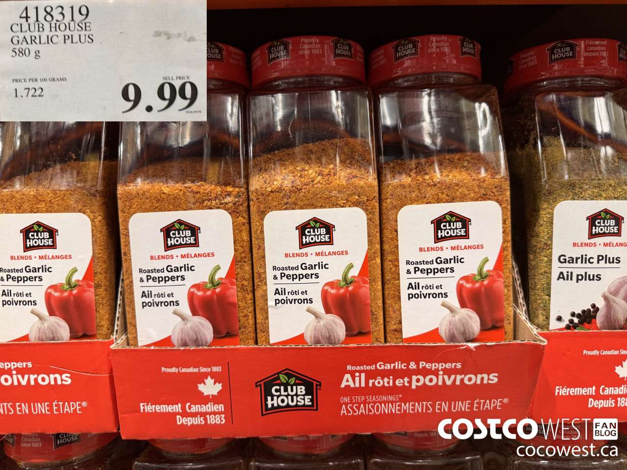 418319 CLUB HOUSE GARLIC PLUS 580G $9.99