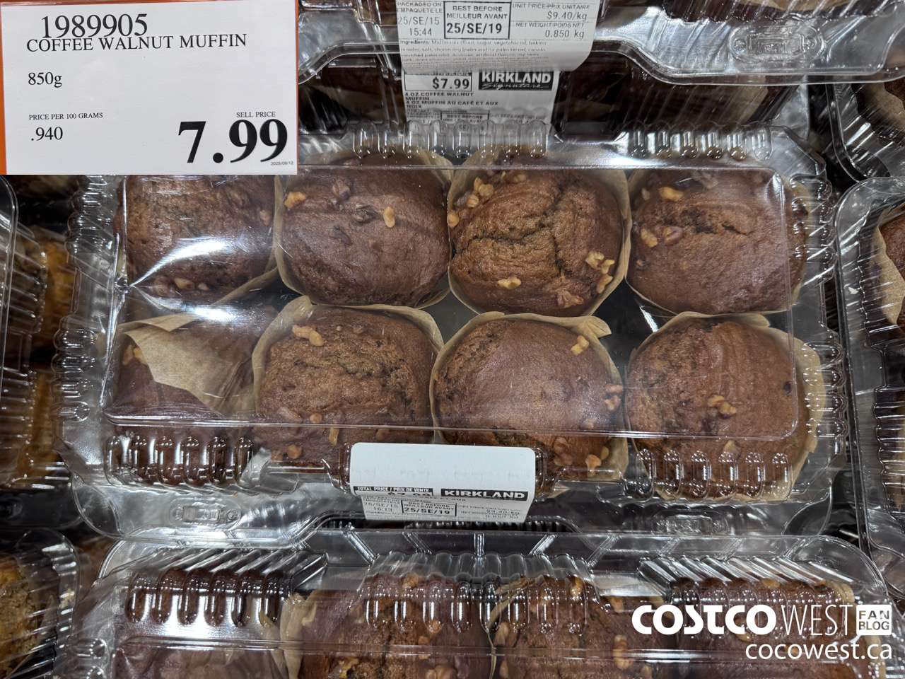 1989905 COFFEE WALNUT MUFFIN 850G $7.99