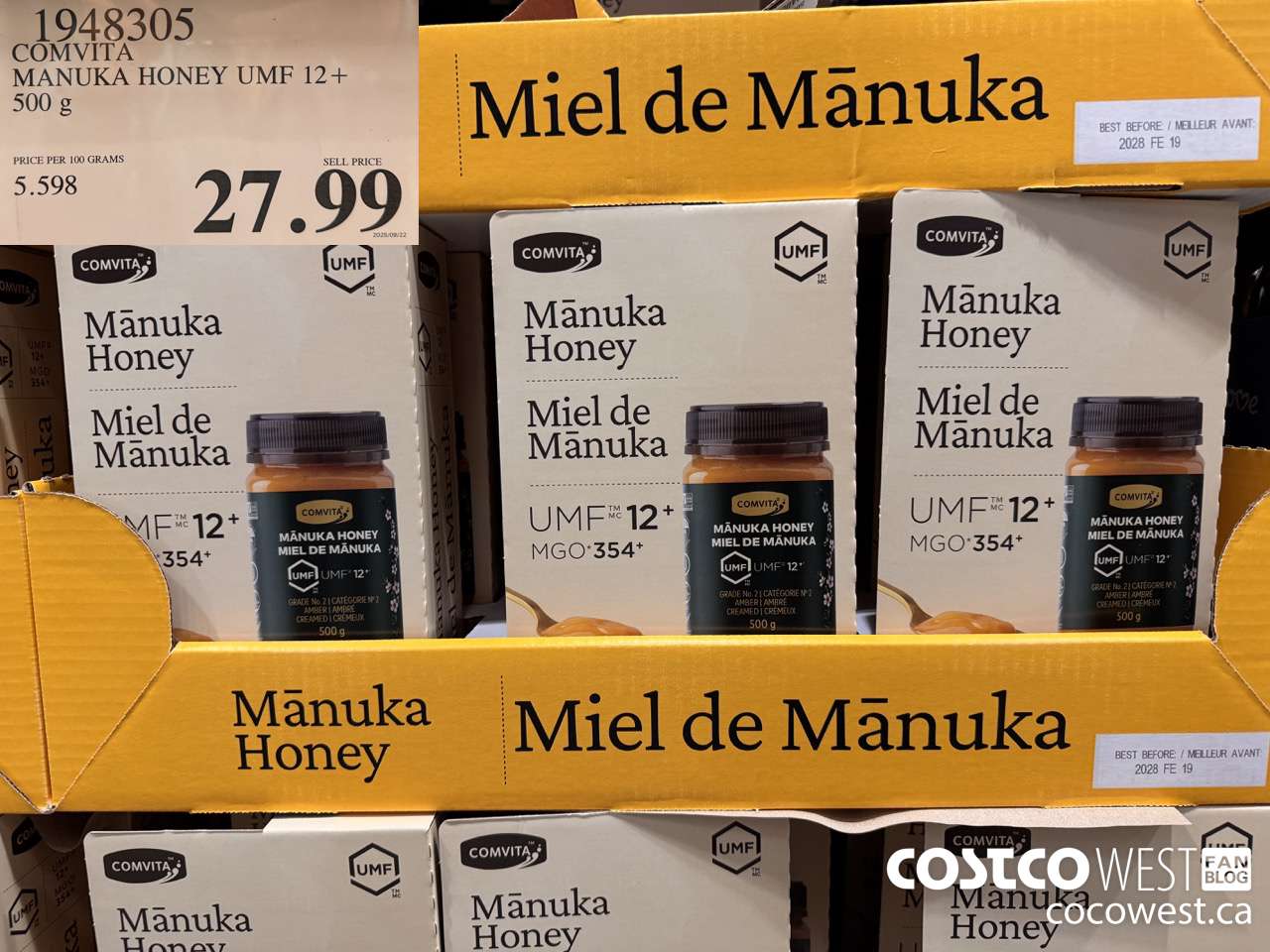 1948305 COMVITA MANUKA HONE UMF 12+ 500G $27.99