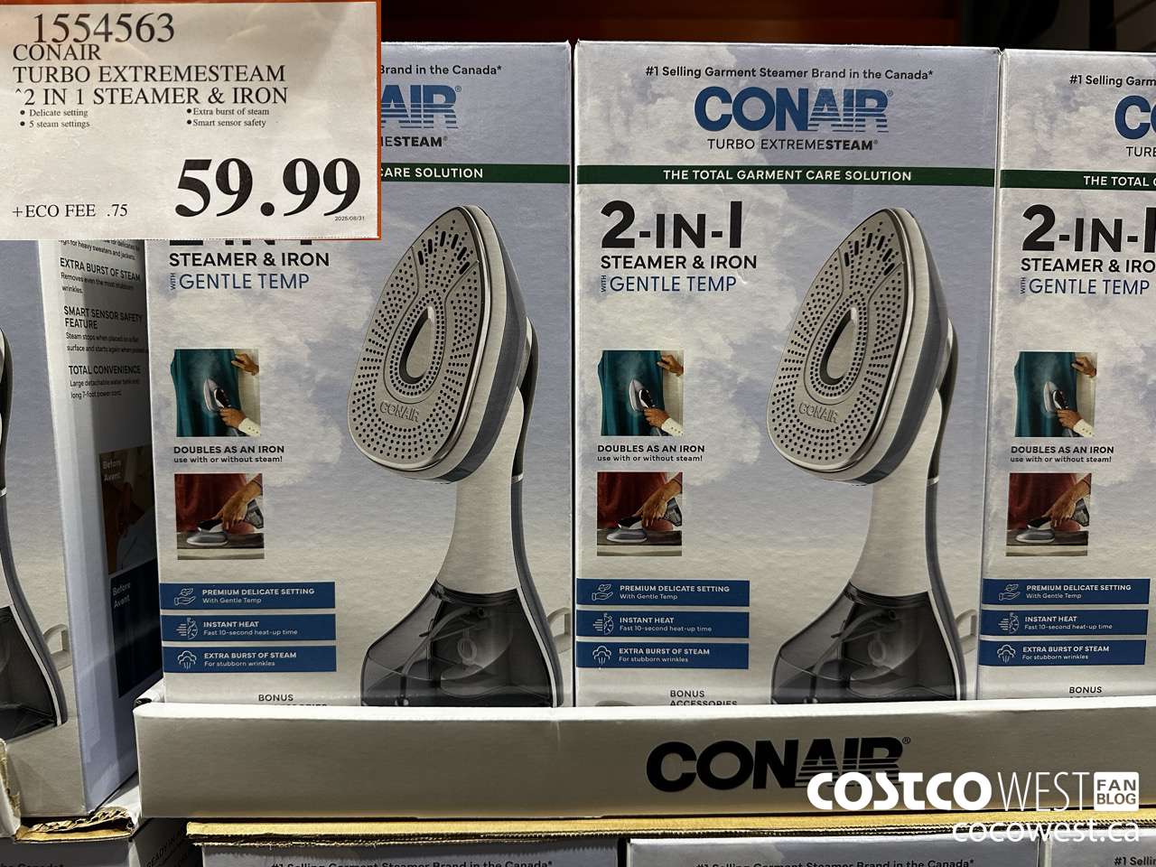 1554563 CONAIR TURBO EXTREMESTEAM 2 IN 1 STEAMER & IRON $59.99