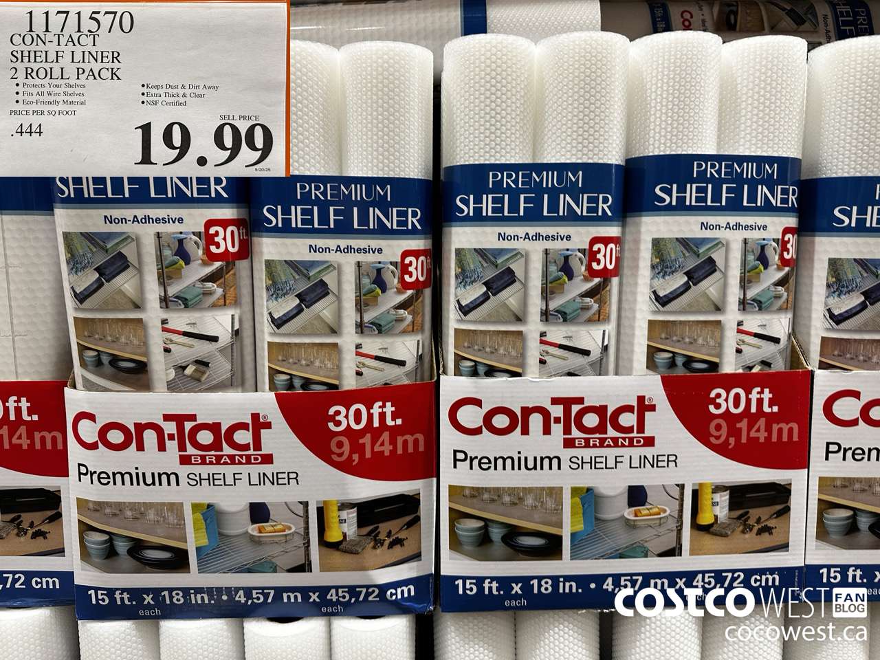 1171570 CON-TACT SHELF LINER 2 ROLL PACK $19.99