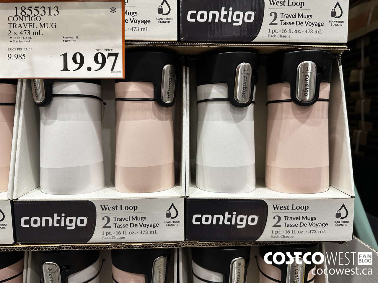 1855313 CONTIGO TRAVEL MUG PACK OF 2 $19.97