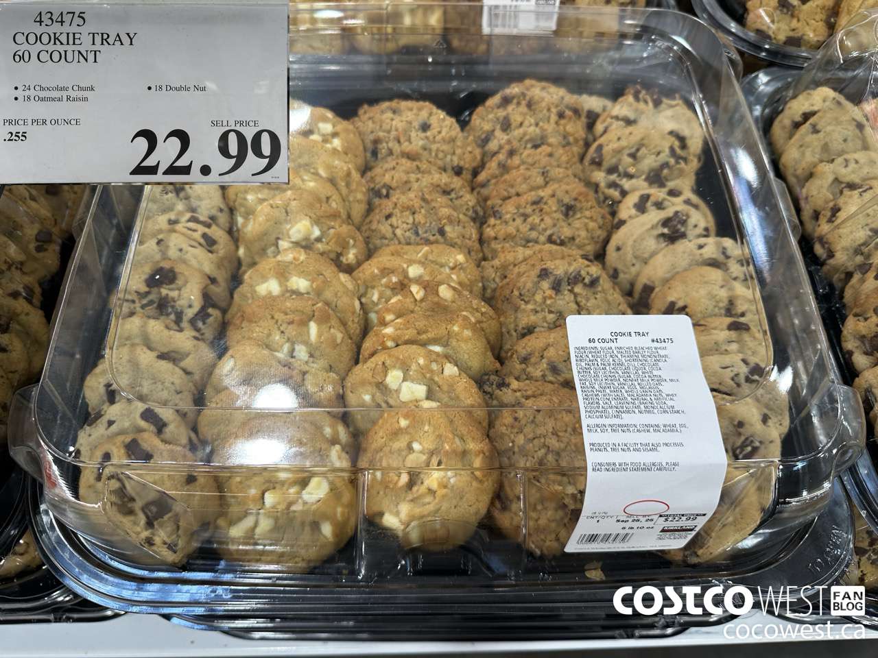 43475 COOKIE TRAY 60 COUNT $22.99