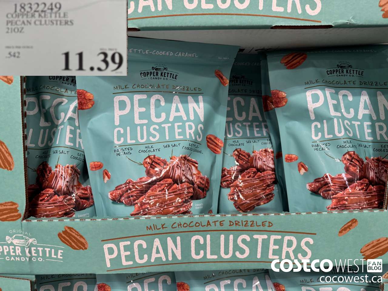 1832249 COPPER KETTLE PECAN CLUSTERS 21 OZ $11.39