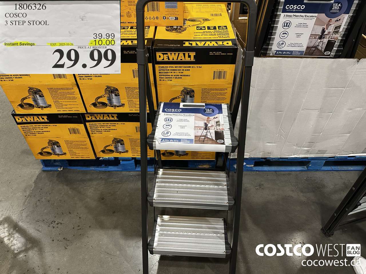 1806326 COSCO 3 STEP STOOL ($10.00 INSTANT SAVINGS EXPIRES ON 2025-10-26) $29.99