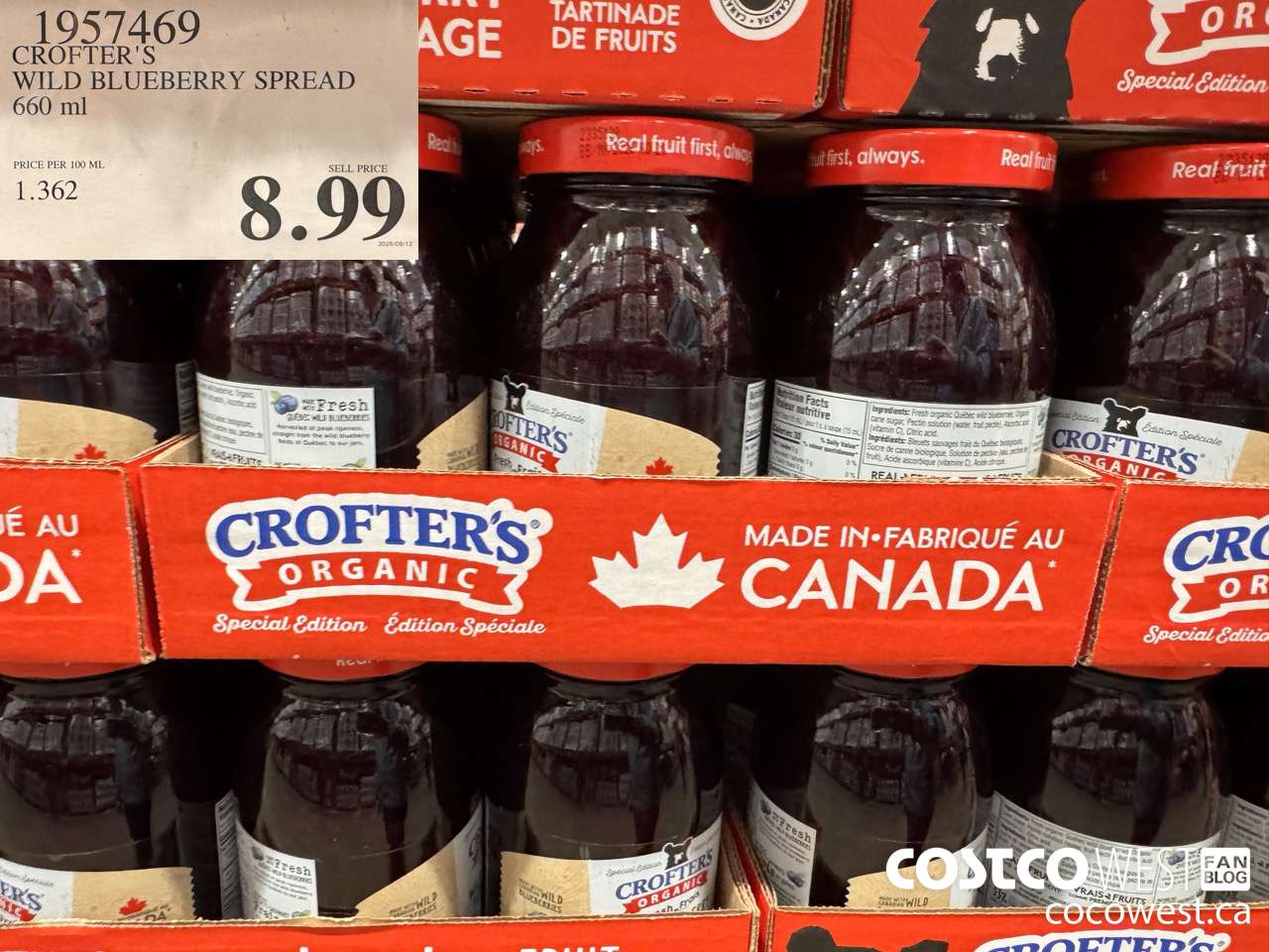1957469 CROFTER'S WILD BLUEBERRY SPREAD 660ML $8.99