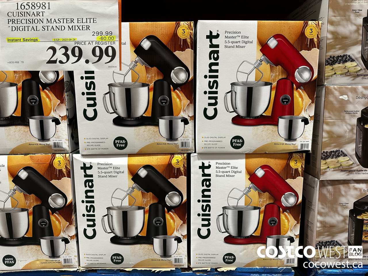 1658981 CUISINART PRECISION MASTER DIGITAL STAND MIXER ($60.00 INSTANT SAVINGS EXPIRES ON 2025-09-28) $239.99