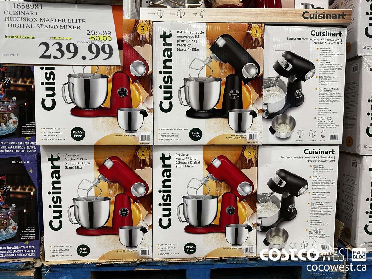 1658981 CUISINART PRECISION MASTER DIGITAL STAND MIXER ($60.00 INSTANT SAVINGS EXPIRES ON 2025-10-26) $239.99