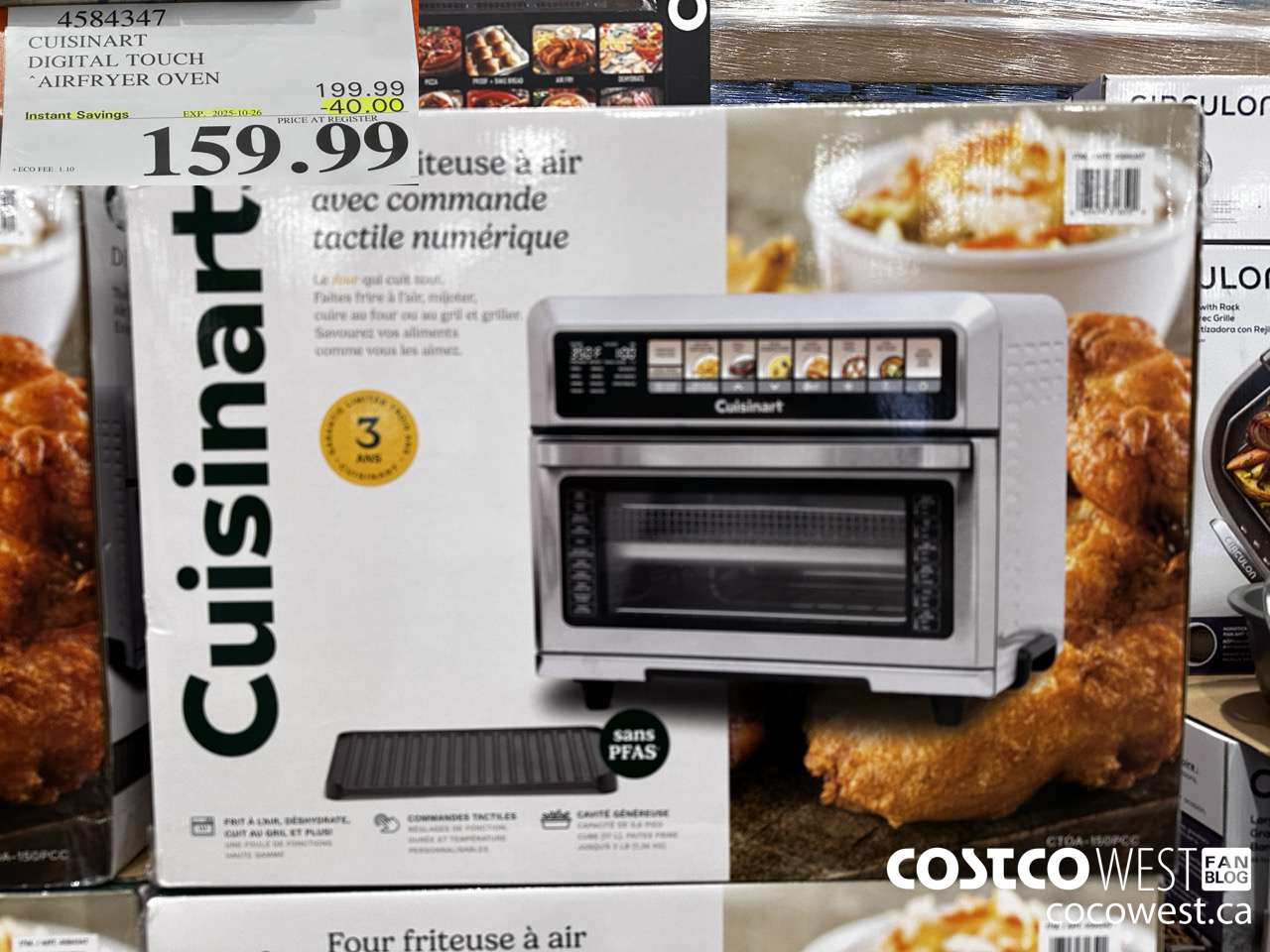 4584347 CUSINART DIGITAL AIR FRYER OVEN ($40.00 INSTANT SAVINGS EXPIRES ON 2025-10-26) $159.99