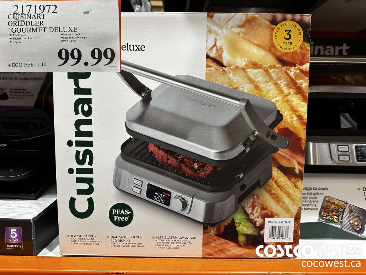 2171972 CUSINART GRIDDLER GOURMET DELUXE $99.99
