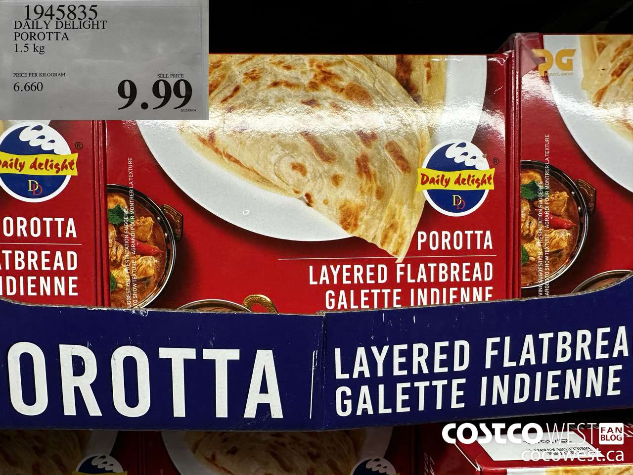 1945835 DAILY DELIGHT POROTTA 1.5KG $9.99