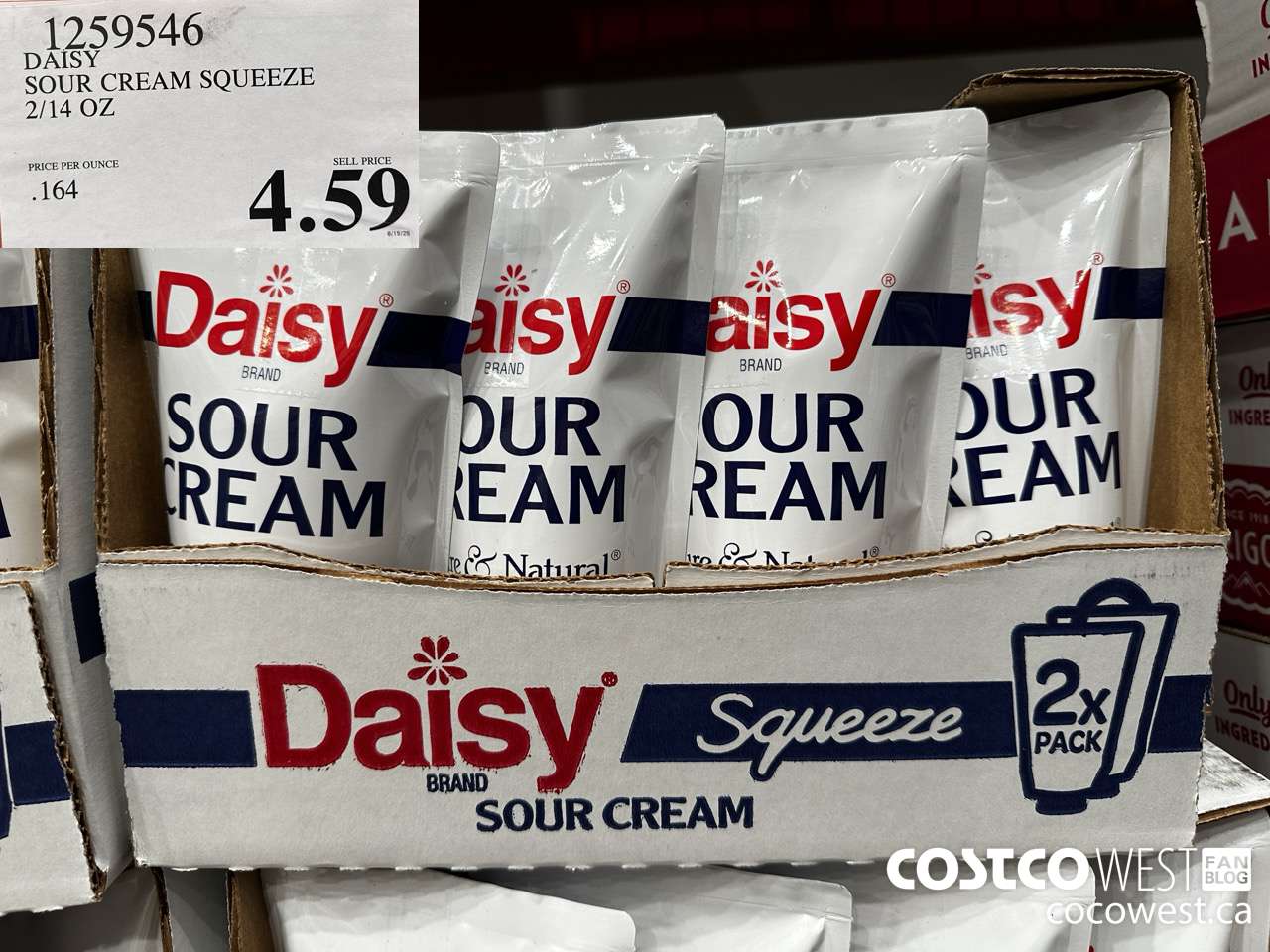 1259546 DAISY SOUR CREAM SQUEEZE 2/14 OZ $4.59