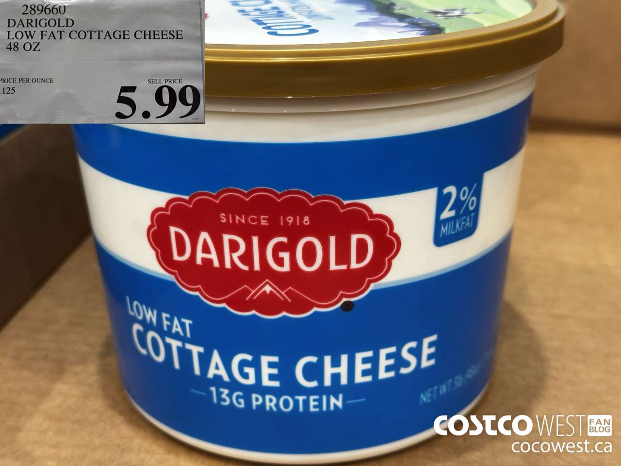 289660 DARIGOLD LOW FAT COTTAGE CHEESE 48 OZ $5.99