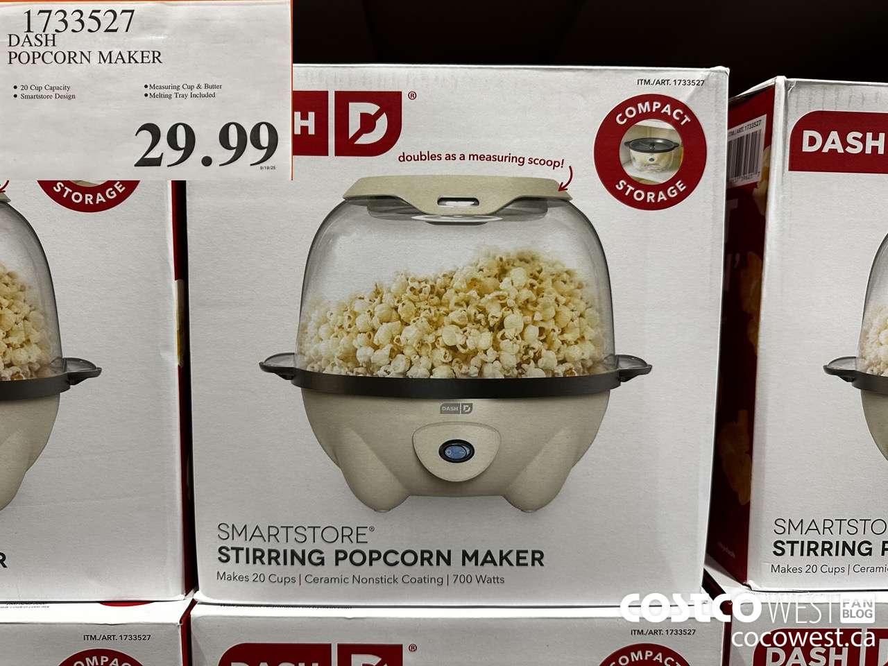 1733527 DASH POPCORN MAKER $29.99