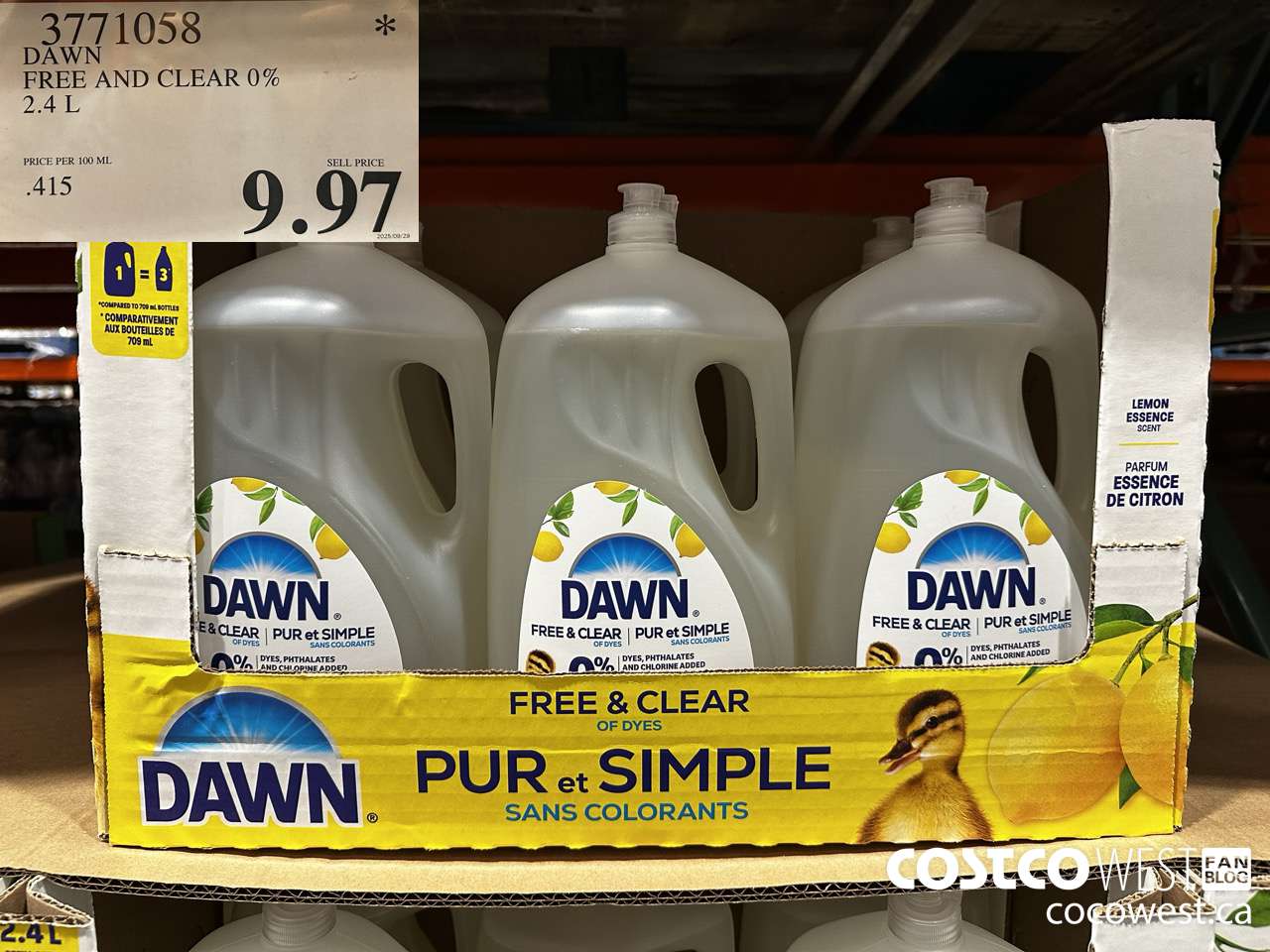 3771058 DAWN FREE AND CLEAR 0% 2.4L $9.97