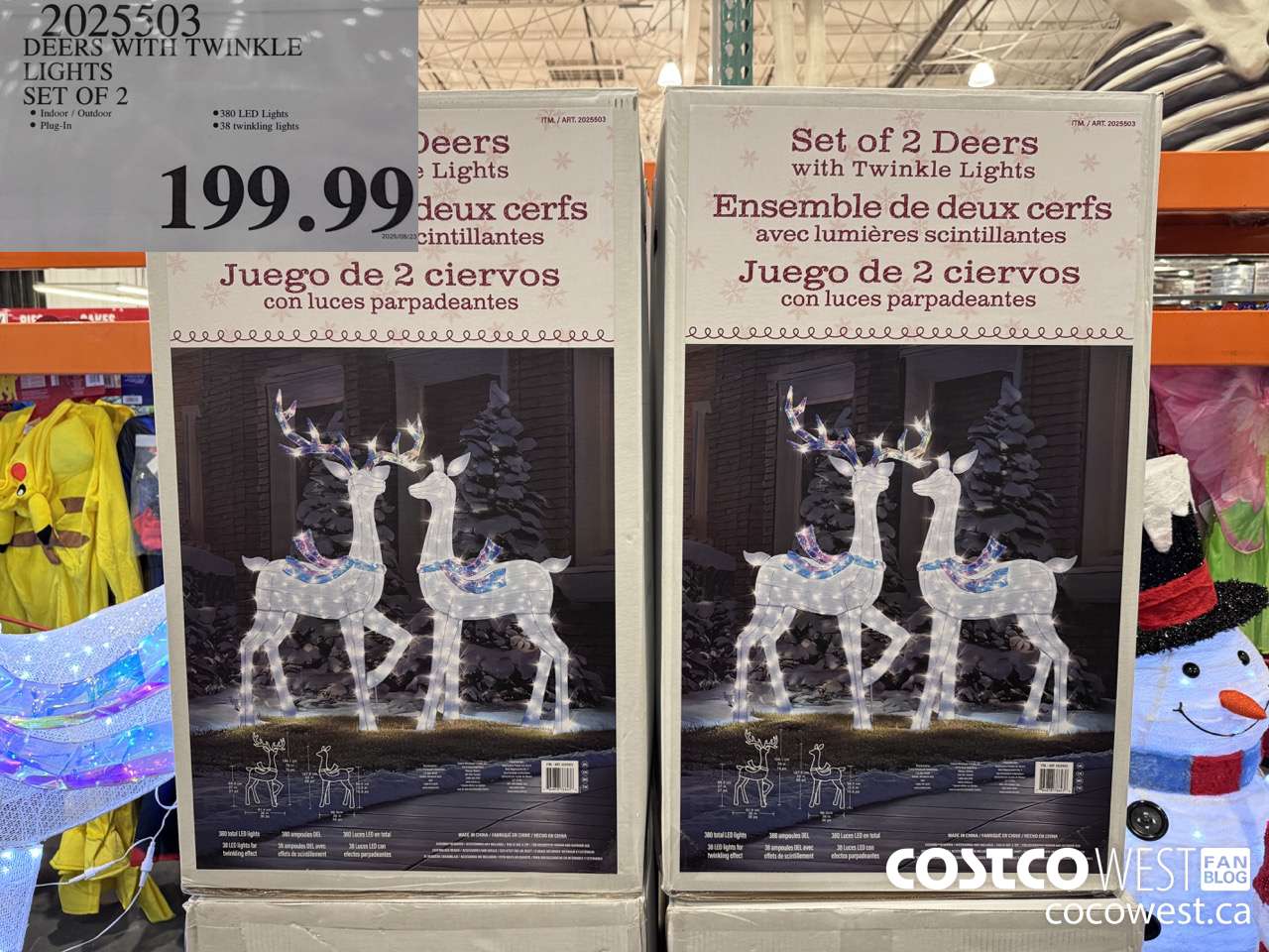 2025503 DEERS WITH TWINKLE LIGHTS SET OF 2 $199.99