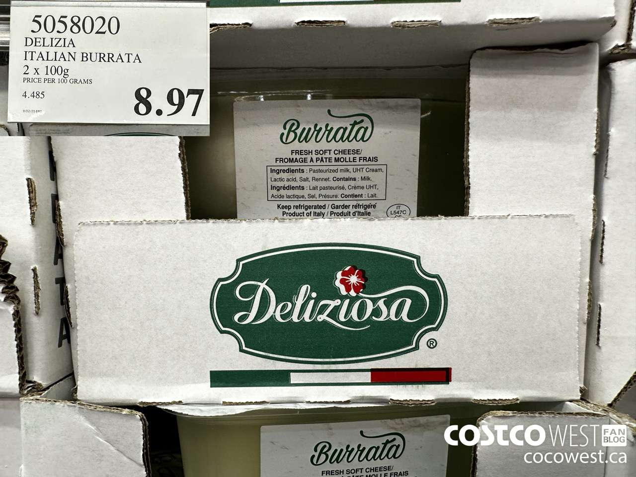 5058020 DELIZIA BURRATA 2 x 100G $8.97