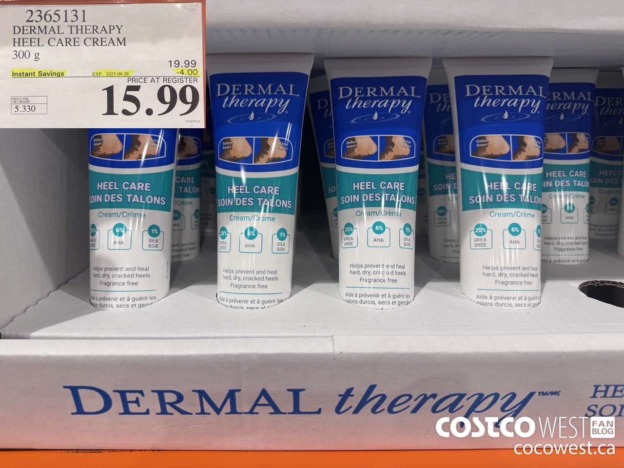 2365131 DERMAL THERAPY HEEL CARE 300G ($4.00 INSTANT SAVINGS EXPIRES ON 2025-09-28) $15.99