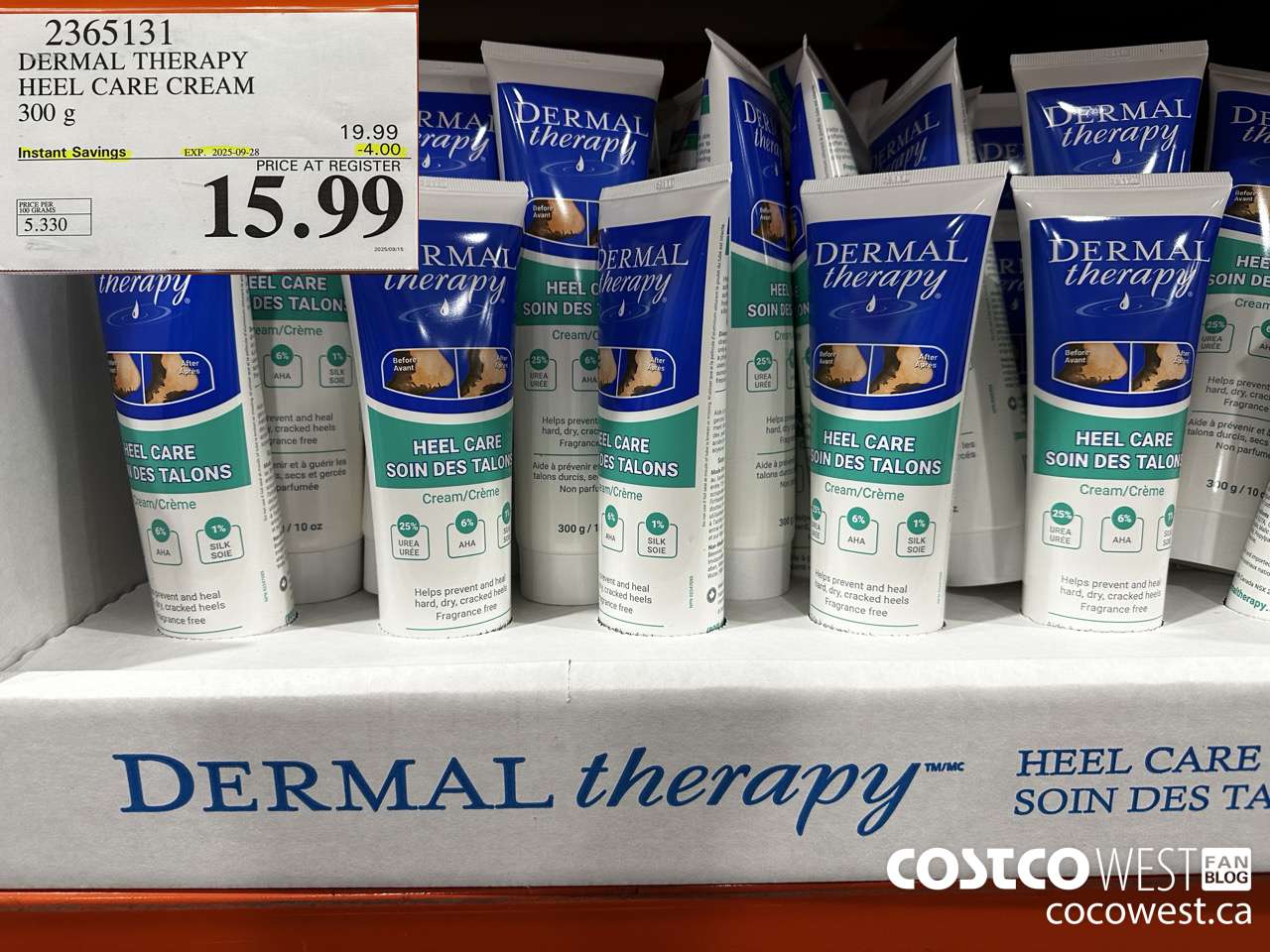 2365131 DERMAL THERAPY HEEL CARE 300G ($4.00 INSTANT SAVINGS EXPIRES ON 2025-09-28) $15.99