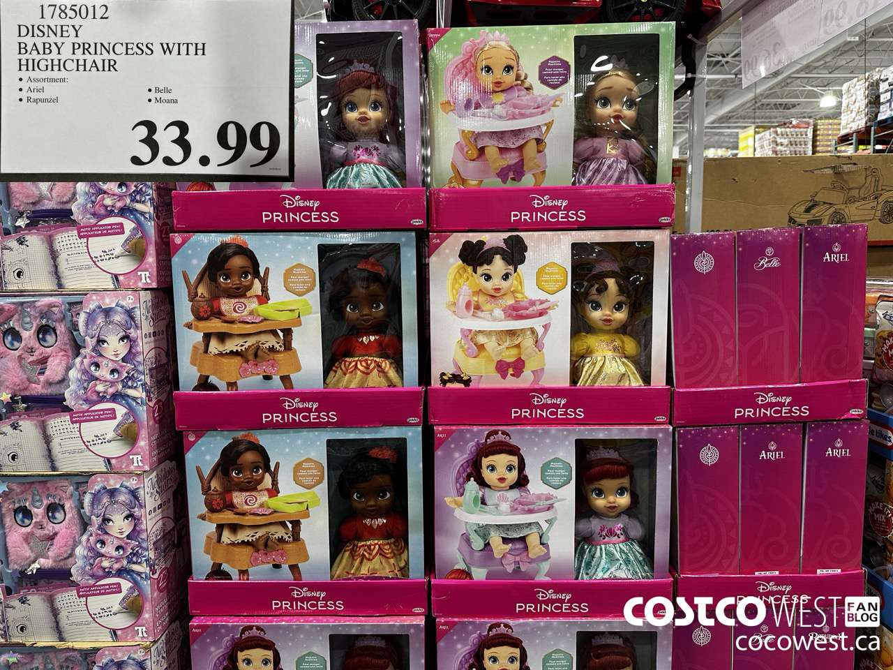 1785012 DISNEY BABY PRINCESS WITH HIGHCHAIR $33.99