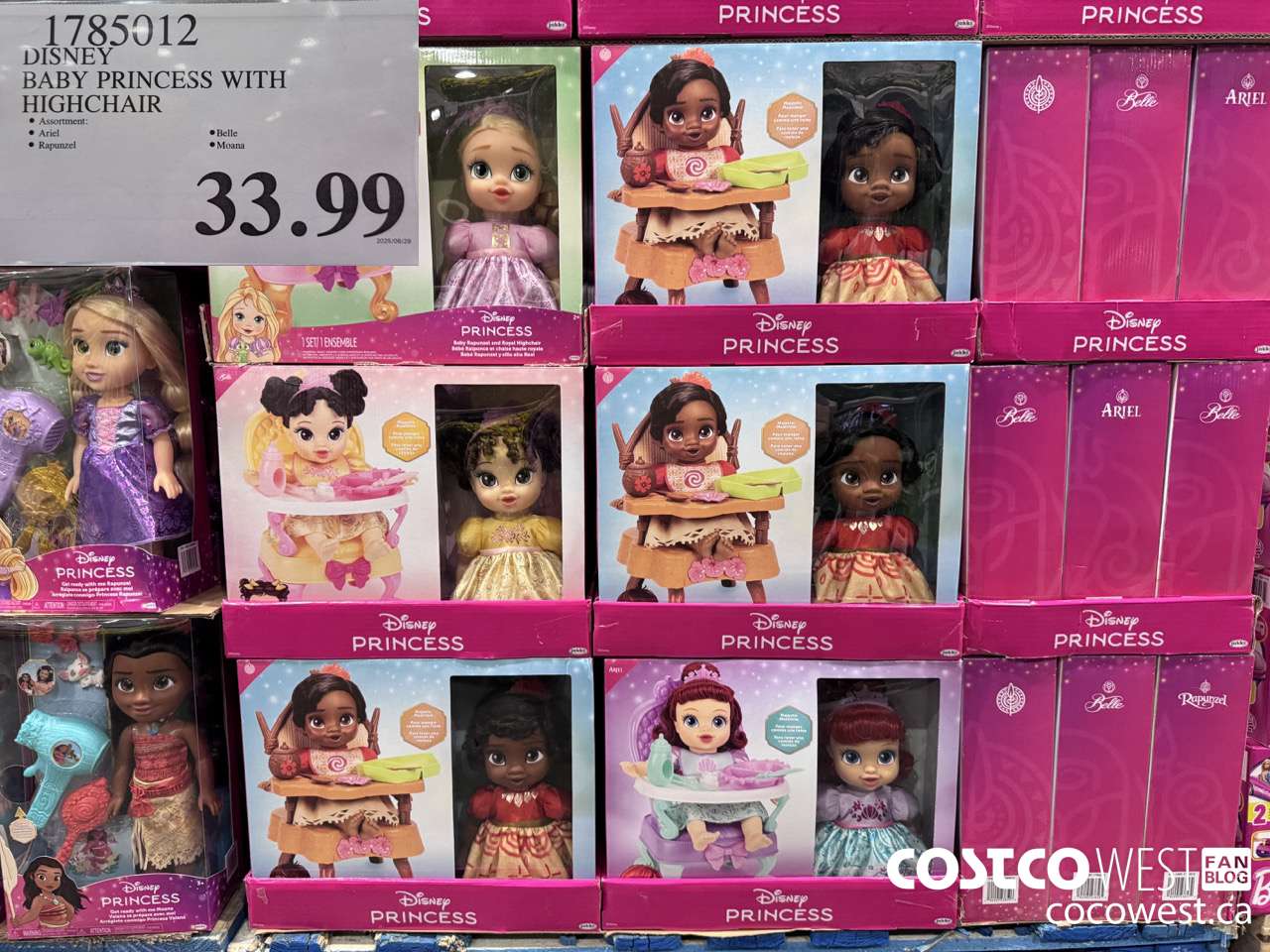 1785012 DISNEY BABY PRINCESS WITH HIGHCHAIR $33.99