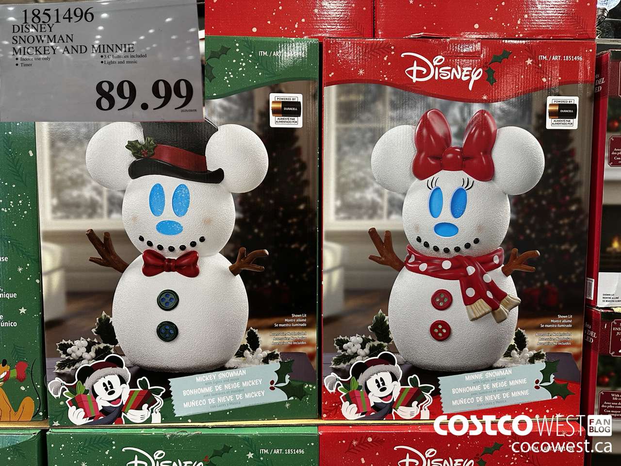 1851496 DISNEY SNOWMAN MICKEY AND MINNIE $89.99